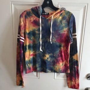 Nwout multicolor dye work out sweater